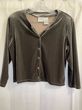 Jacqueline Ferrar Velvet Button-Up Top